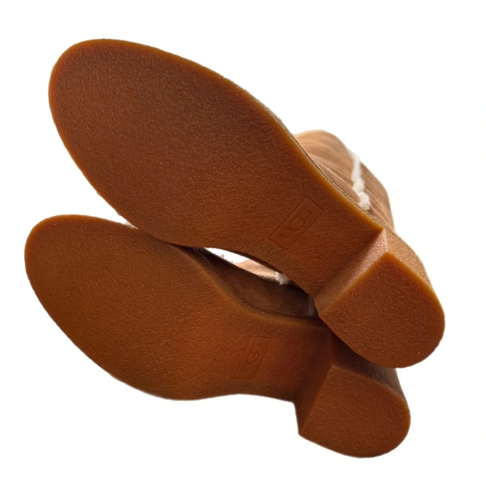 Ugg Kasen Chestnut Knee High Tall Heeled Boots Sz 8 block heel pull on - Picture 16 of 16